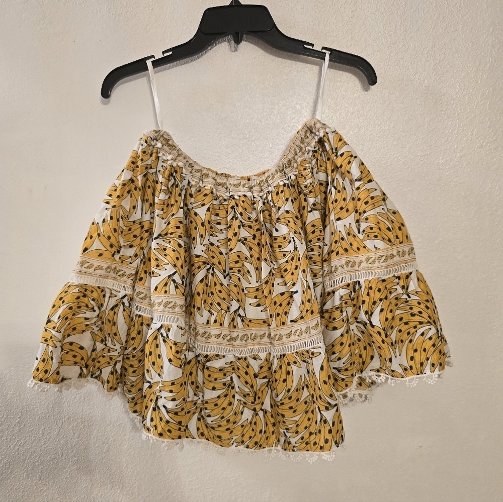 Farm Rio Spotted Banana Mini Skirt Size Small - Picture 8 of 8